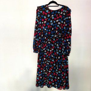 J. Crew Factory Floral Ruffle Detail Dress - Size 16